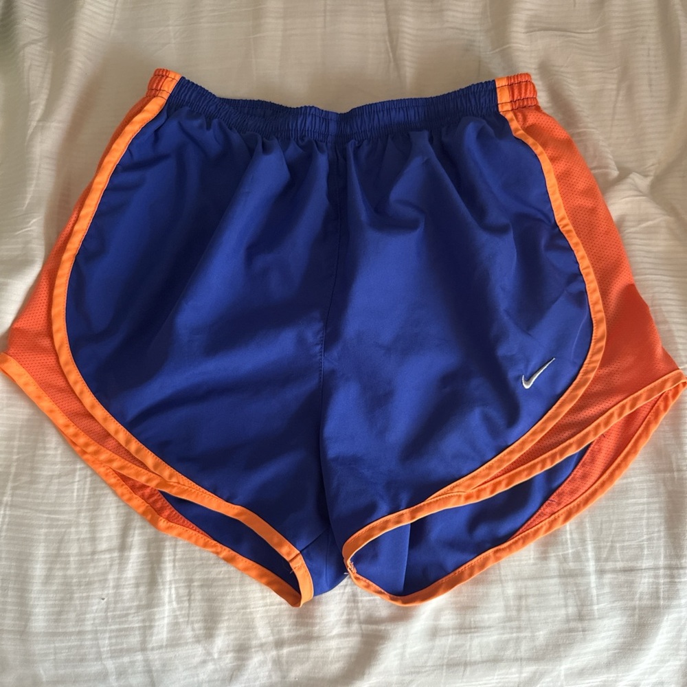 Nike Women's Athletic Shorts in Blue and Orange